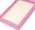 Premium Bling ID Name Badge Holder, Fashion Retractable Pink Crystal Neck Lanyard, Portable Rhinestone Clip for Nurse,