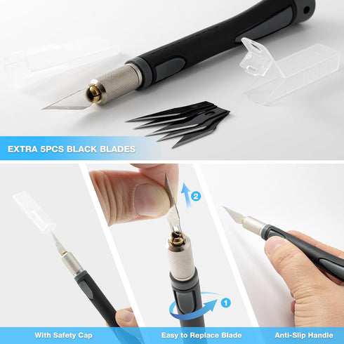 Gomake Wallpaper Smoothing Tool Kit, Wallpaper Brush with Felt Squeegee and Craft Precision Knife for Peel and Stick