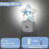Gift,0.5W Ocean Starfish Coral Night Light,Coastal Beach Plug-in Star Night Lights with Dusk-to-Dawn Sensor