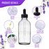 AuroTrends 4 oz Dropper Bottles, 24 Pack Transparent Glass Tincture Bottles with Dropper, Funnel & Stickers