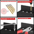 14 Pieces Screw Extractor Set, 35# Cr-Mo & 6542 HSS Steel Cobalt Left Hand Drill Bits for Removing Stripped Screws and