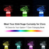JYDZMYYM 3D 16 LED Steam Train Night Light with Remote Control, Color Changing Illusion Lamp, USB Powered, Touch