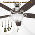 2 12 Inches Set Ceiling Fan Pull Chain Extender, Pcs Long Ceiling Fan Pull Chain Extension Pendant Ornament