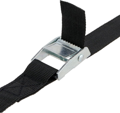 15 Pack 6.5Ft Adjustable Cam Buckle Lashing Straps, 1 Inch Nylon Packing Straps with Zinc Alloy Lock Buckle, Black