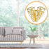 LIFKOME 4pcs 15cm Metal Furniture Legs for Sofa Cabinet Table Metallic Gold Modern Replacement Sofa Legs with Screw