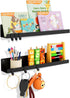 KMUZAWN 2-Pack Magnetic Book Shelf for Whiteboard - 17 Inch Reusable Metal Magnetic