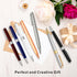 Cambond Ballpoint Pens, Black Ink Pens - Gold Bulk Gift for Men Women, 3 Pens with 3 Refills