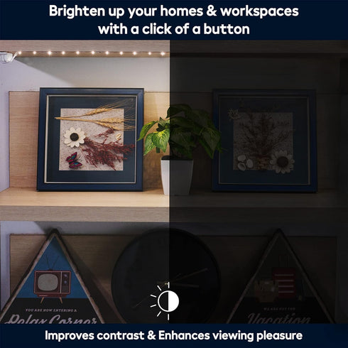 3 Pack 40 Inch 2700K BestLuz Battery Powered LED Strip Lights, Battery Operated LED Strip Lights for Shelves and Under