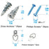 Self-Drilling Hollow Metal Stud Wall Anchors - Heavy Duty Drywall Kit with 25 Tapping Mount Screws