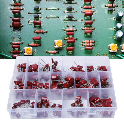 Capacitor 400v 630v Kit, 180PCS CBB Polypropylene Film Capacitor Assortment for Electric Circuits