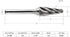 Carbide Burr SL-4NF Aluminum Cut Carbide Cutter Burrs File (1/2 Inch Head Dia X 1-1/8 Inch Cutter Length) 1/4" Shank