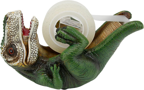 T Rex Dinosaur Novelty Tape Dispenser, Unique Office Desk Accessory, Funny Gag Gift for Coworkers, 6 x 3 x 4 Inches