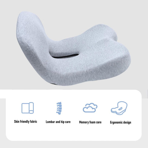 NOENNULL Lower Back Support Pillow for Office Chair, Car Seat Cushion with Detachable Memory Foam Lumbar Pad