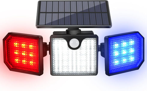 Aolyty Solar Motion Sensor Lights - IP65 Waterproof Solar Strobe Wall Lights