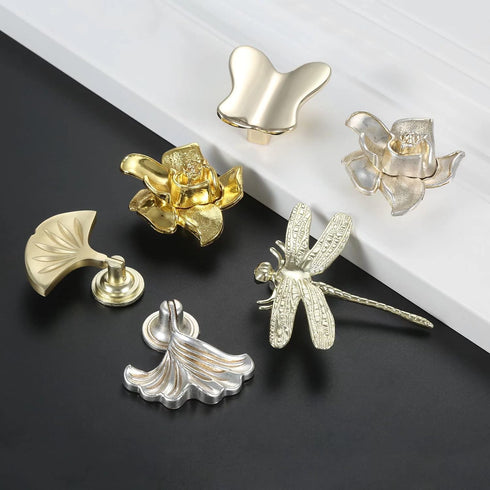 FirstDecor 2 Pcs Cabinet Knobs,Butterfly Shape Drawer Door Knob Cupboard Pull Handles for Bedside Cabinet, Dresser Unit