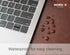 Nordik Leather Desk Mat, Whiskey Brown, Premium Mouse Mat & Desk Pad Protector, 35 x 17 Inch, Felt Vegan Leather
