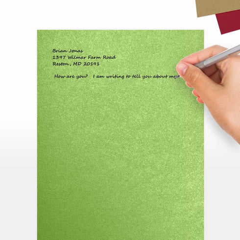 LUXPaper 8.5" x 11" Paper, Letter Size, Fairway Metallic, 80lb. Text, 50 Qty