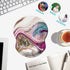 Mouse Pad with Wrist Support - Non Slip Ergonomic Mouse Mat for Office, Computer, Laptop (Beige Purple Marble)