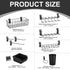 28 Pcs Slatwall Accessories Organizer Kit, Slatwall Hooks, Bins, Cups, and Basket for Garage Kitchen Organization