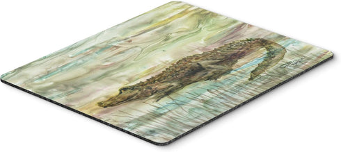 Caroline's Treasures SC2016MP Alligator Sunset Mouse Pad, Hot Pad or Trivet for Home Office Gaming Working Computers Laptop Mouse Mat,Washable Large Mousepad