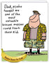 NobleWorks Jumbo Funny Father's Day Card w/Envelope, 8.5 x 11, Humor Notecard, Gift for Dad, Stepdad, Grandpa, Papa -