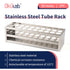 Test Tube Rack, 30 Holes Stainless Steel Test Tube Racks, with Extended Edges Providing Handles, Suitable for Tubes of Dia.=21mm, Round Holes Test Tube Holder, for Classroom, Lab,TTRS30B1