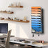 Wall File Organizer, 10 Pockets Mesh Hanging File Organizer, Wall Mount Document Holder for Office School, Black