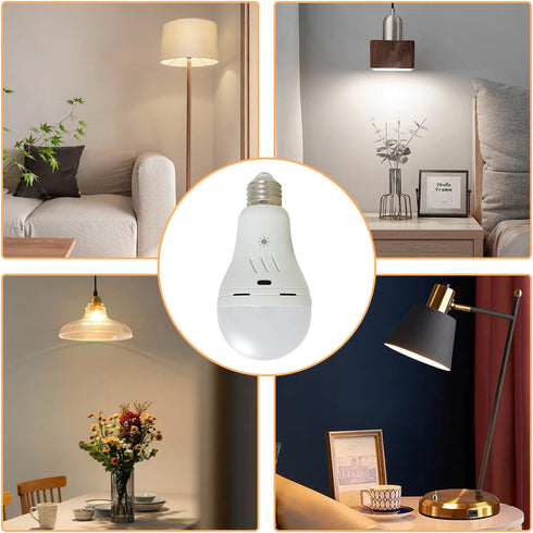 Rechargeable Light Bulbs with Remote Control, 700LM, 2600mAh Battery Emergency Light Bulb, 2 Pack