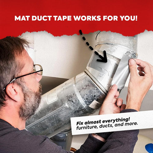 MAT Duct Tape Black, Industrial Grade, 2 inch x 60 ft, Waterproof & UV Resistant for Crafts, Repairs, Projects