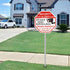 2 Pack 36" 12"x12" Security Sign, Private Property Video Surveillance Sign, with Metal Stakes, Reflective Rust Free