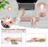 Set, MOSISO Wrist Rest Support for Mouse Pad&Keyboard Ergonomic Mousepad with Concave Curved Memory Foam, Non-Slip Base