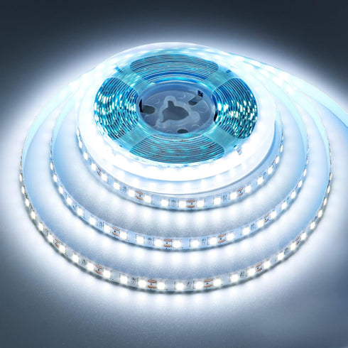 12V 6000K 5M/16.4ft 600LEDs SMD2835 IP20 LED Strip Light Cool White Flexible High Brightness No-Waterproof LED Tape