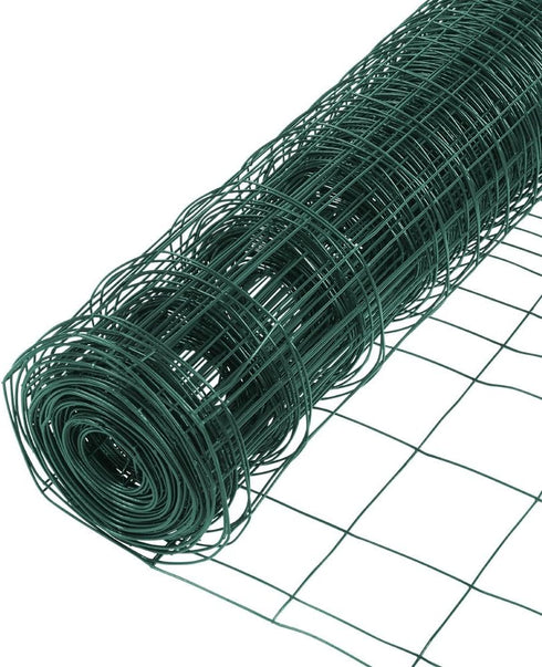 YardGard Welded Wire 2X3 Inch Mesh, 24 Inch X 25 Foot, 16 Gauge Green Vinyl Coated Steel Wire Fence