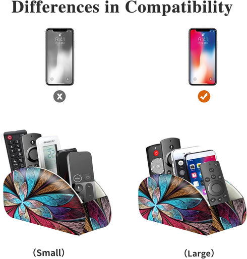 YAPISHI Remote Control Holder, 5 Compartments Caddy for Table, Nightstand Organizer for Remotes and Office Supplies