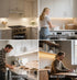 10 Inch 3 Dimmable 4000K Counter Leetdud Hand Wave Under Cabinet LED Lighting Plug in, Pcs Linkable Ultra Thin Aluminum