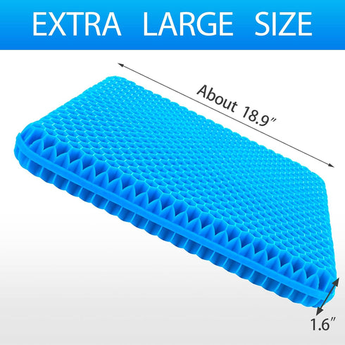Hvllyan Gel Seat Cushion for Long Sitting (Thick & Extra Large), Gel Cushion for Wheelchair Soft, Chair Cushion, Car