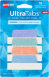 Avery Margin Ultra Tabs, 2.5" x 1", 16 Repositionable Page Tabs, Pastel Sparkle Shimmer Designs (74150)