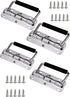 4Pcs Stainless Steel Folding Spring Handle for Toolbox, Suitcases, Equipment Cabinet Pull Drawer Knobs, Free Screws
