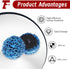25-Pack 2" Quick Change Clean and Strip Discs Extra Coarse Blue Non-Woven Abrasive Pads Fits Angle Grinders for Paint