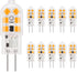 DiCUNO ProOE G4 LED Bulb 20W Equivalent, 12V, 1.5W JC Bi-pin Base, Warm White 2700K, 180LM, Pack of 10 Landscape Bulb