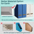 Magazine Holder, File Holder and Desk Organizer, Cardboard Book Organizer for Documents, 6-Pack Classic Blue
