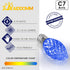 25 Pack C7 Multi Colored LED Replacement Christmas Light Bulbs, 0.72W, E12 Base, Dimmable Waterproof