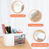 LETURE Desk Organizer Caddy with Drawer, White Office Supplies Holder for Business Cards, Pens, and Stationery