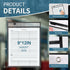 5 Pack Job Ticket Holders 9x12 - Document holder - Sheet Protectors - Plastic Sleeves for Paper - Dry Erase Pockets - Clear Pocket Sleeves Ticket Holder