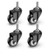 Caster Wheels 2 inch No Brake Stem Casters, 3/8" -16 x 1" Threaded Swivel Casters Set of 4
