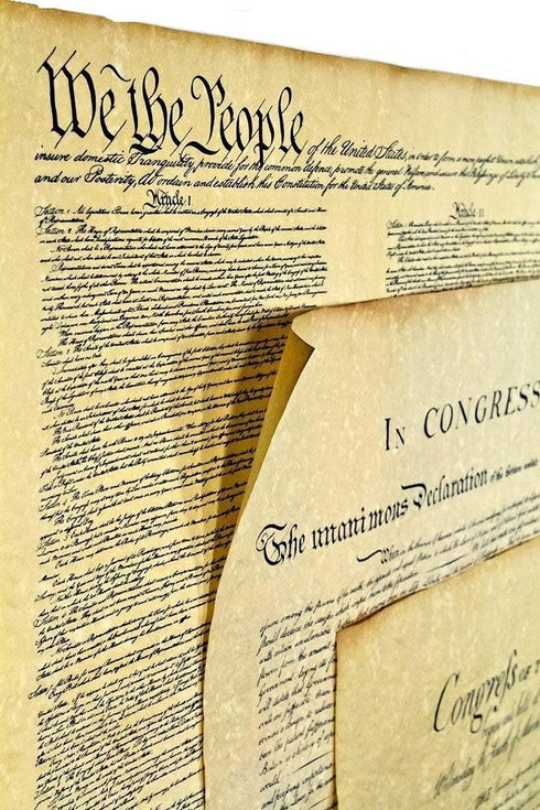 Three Documents of Freedom: Constitution, Declaration of Independence, Bill of Rights