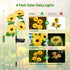 4 Pack 16 WdtPro Solar Lights Outdoor Garden Decor, Garden Lights with Glowing Daisy Flowers, Solar Flowers Outdoor