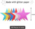 Gejoy 80 Pieces Glitter Star Cutouts, 6 Inches Length Paper Star Confetti for Classroom Wall Party Decoration