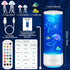 Speaker,12 Jellyfish Lamp with Bluetooth White Noise Changing Night Light,Sensory Aquarium LED Table Lamp for Autistic