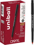 uni-ball ONYX Rollerball Pen, Micro Point (0.5mm), Red, 12 Count